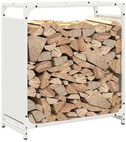 Suporte para lenha 60x28x65 cm aço laminado a frio branco