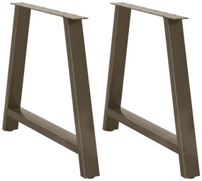 Pés de mesa de jantar em formato A, 2 peças, 100x(72-73) cm, aço