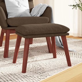 vidaXL Apoio de pés tecido 45x29,5x35 castanho