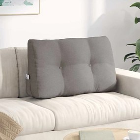 vidaXL Travesseiro para Costas Cinzento-acastanhado 80 x 24 x 50 cm