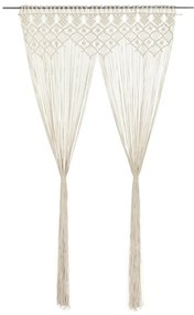 323977 vidaXL Cortina em macramé 140x240 cm algodão