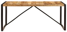 Mesa de jantar madeira de mangueira maciça áspera 180 cm