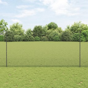 Cerca de Arame Soldado com 22 Postes U Cinza 1.6x25 m Aço