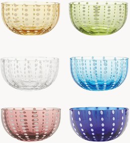 Taças pequenas de vidro artesanais Perle, conjunto de 6
