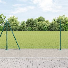 Cerca Hexagonal vidaXL Verde 1,2x50 m Aço