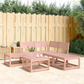 vidaXL 5 pcs conjunto de sofás para jardim madeira de douglas maciça