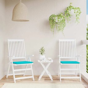 Almofadões p/ cadeira 2pcs 40x40x4 cm tecido turquesa