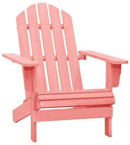 vidaXL Cadeira Adirondack para jardim abeto maciço rosa