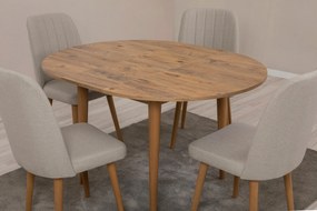 Conjunto de Mesa de Jantar Extensível e Cadeiras Vina – Pinho Atlântic