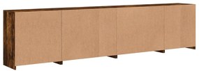 Aparador com luzes LED 283x37x67 cm carvalho fumado