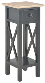 vidaXL Mesa lateral 27x27x65,5 cm madeira preto
