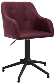 vidaXL Cadeira de escritório giratória tecido roxo