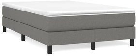 Cama boxspring com colchão 120x190 cm tecido cinzento-escuro