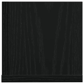 Prateleiras parede 2pcs 100x16,5x16,5cm derivados madeira preto