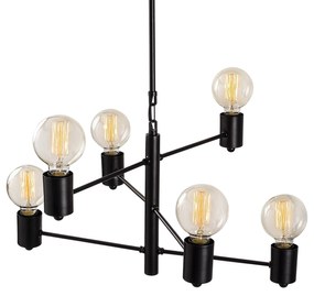 Candeeiro Suspenso Hexa – Preto – 61 x 61 cm