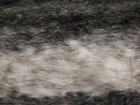 Manta cinzenta e branca 150 x 200 cm TAZA Beliani