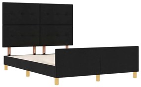 Cama vidaXL Preta 160x200 cm em Tecido