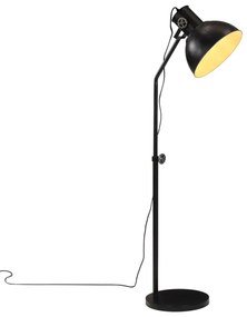 vidaXL Candeeiro de pé 25 W 30x30x90-150 cm E27 preto