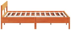 Cama sem colchão 180x200 cm pinho maciço castanho-mel