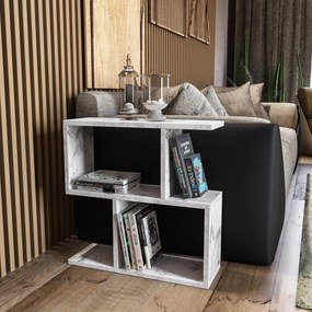 Mesa de Apoio Life – Branco/Preto – 60x60x20 cm