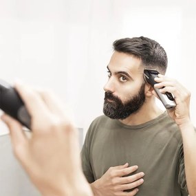 Aparador de cabelo PrecisionCare Titanium com lâmina de aço inoxidável revestida de titânio, bateria de lítio, autonomia de até 120 minutos, uso com e