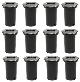Iluminação redonda p/ piso exterior 12 pcs