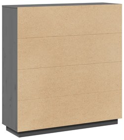 Aparador alto 110,5x35x117 cm pinho maciço cinza