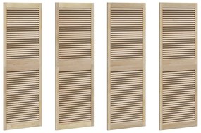 vidaXL Porta de Armário com porta 4 pcs Natural 140.5 x 2.1 x 49.5 cm
