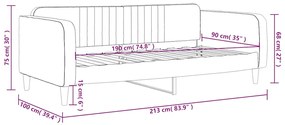 Sofá-cama 90x190 cm veludo cinzento-escuro