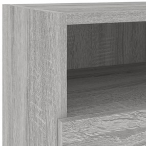 5 pcs móveis de parede p/ TV derivados de madeira cinza sonoma