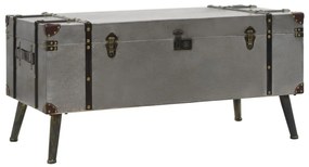 Mesa de centro em MDF e alumínio 102x51x47,5 cm