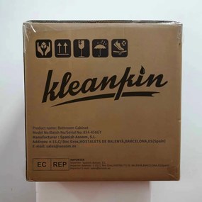 kleankin Coluna Casa de Banho com 2 Portas e 2 Prateleiras Abertas Col