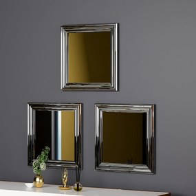 Conjunto de Espelhos Otto – Prateado – 40x40x3 cm