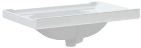 Lavatório casa de banho retangular 71x48x23 cm cerâmica branco