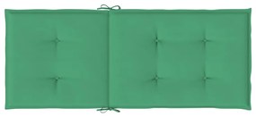 Almofadões para cadeiras altas de jardim 2 pcs tecido verde