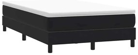 vidaXL Box Cama de mola sem colchão preto 120x210 cm Veludo