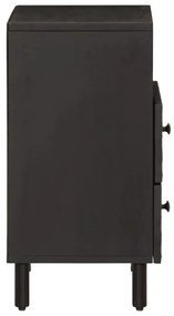 Mesa de cabeceira 50x33x60 cm madeira de mangueira maciça preto