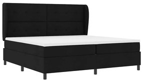 Cama Box com Colchão Preto 200 x 200 cm - Tecido