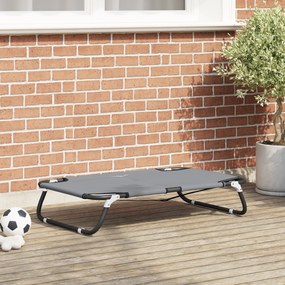 Cama de Cão Dobrável Cinza Claro S Tecido Oxford e Aço
