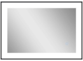 HOMCOM Espelho de Casa de Banho com LED 70x50 cm Iluminação Ajustável Função Anti-Embaciamento Função Memória Preto | Aosom Portugal