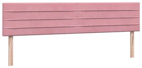 Cama com molas colchões 200x210 cm veludo rosa