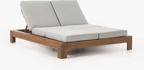 Espreguiçadeira de jardim dupla em madeira de acácia Joshua