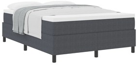 Cama com Box Spring e Colchão Cinza Escuro 140x200 cm Tecido de Cordur