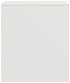 Mesas de cabeceira 2 pcs 34,5x39x44 cm aço branco