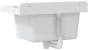 Lavatório de parede 50x35x24 cm resina branco