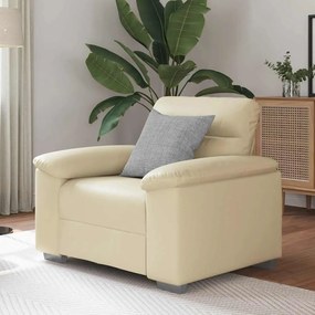 Poltrona 60 cm couro artificial creme
