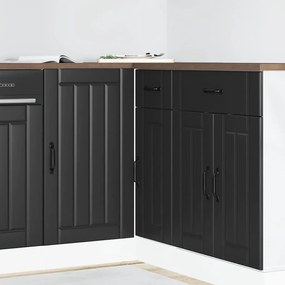 vidaXL Armário de cozinha inferior Lucca deriv. de madeira preto