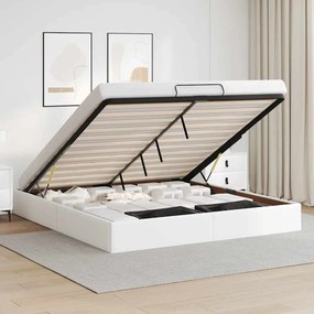 Estrutura de cama otomana sem colchão 180x200 cm branca