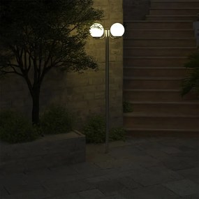 Poste de luz para jardim com 2 lâmpadas 220 cm