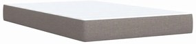 Cama boxspring c/ colchão 120x190cm tecido castanho-acinzentado